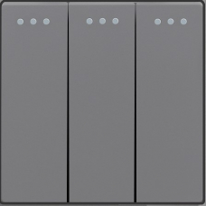 3-gang 2-way mechanical switch module - GREY