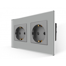 Double 16A power Socket - GRAY