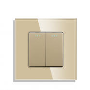 2-gang 2-way mechanical switch-  GOLD