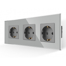 Triple 16A Power Socket  - GRAY