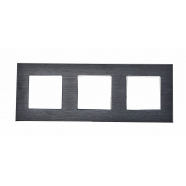 Solid Aluminum Triple Frame 86*228mm- BLACK